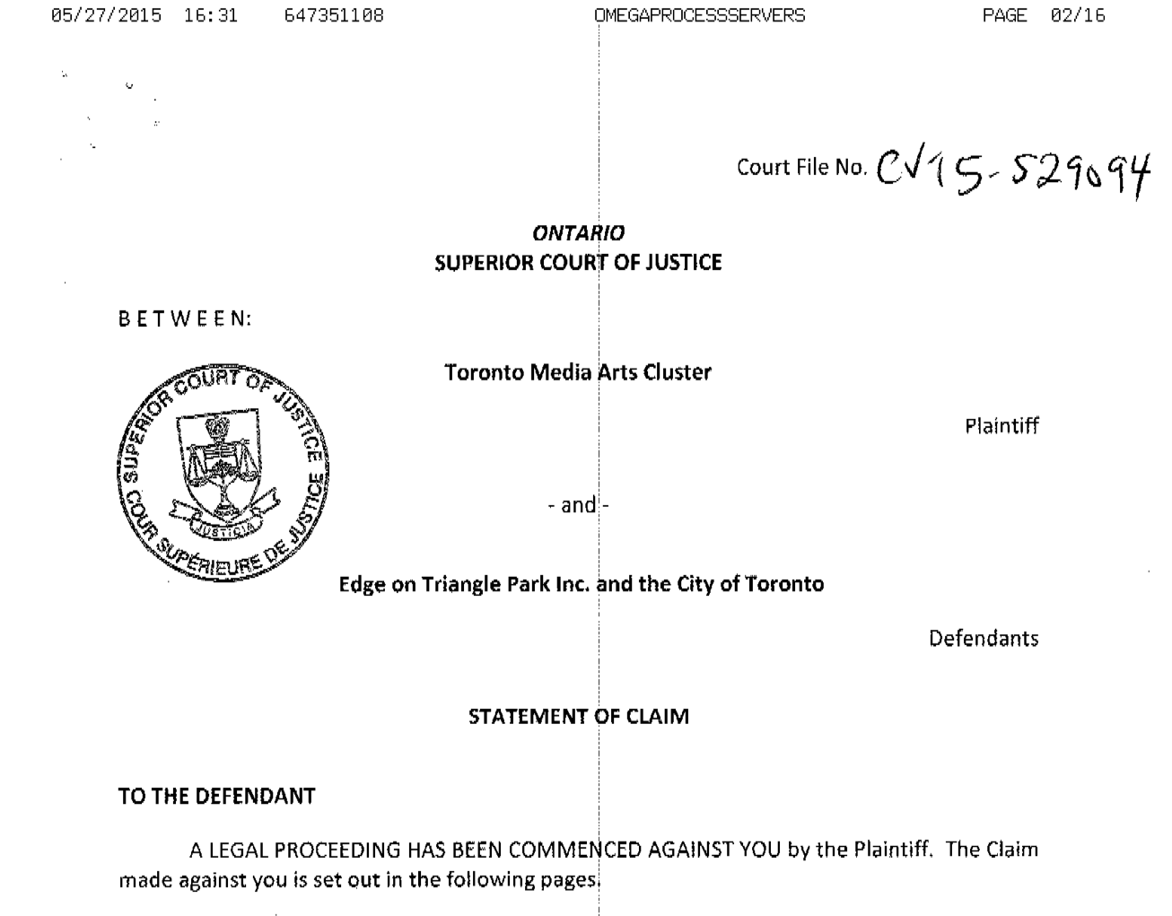 TMAC sues City, Urbancorp